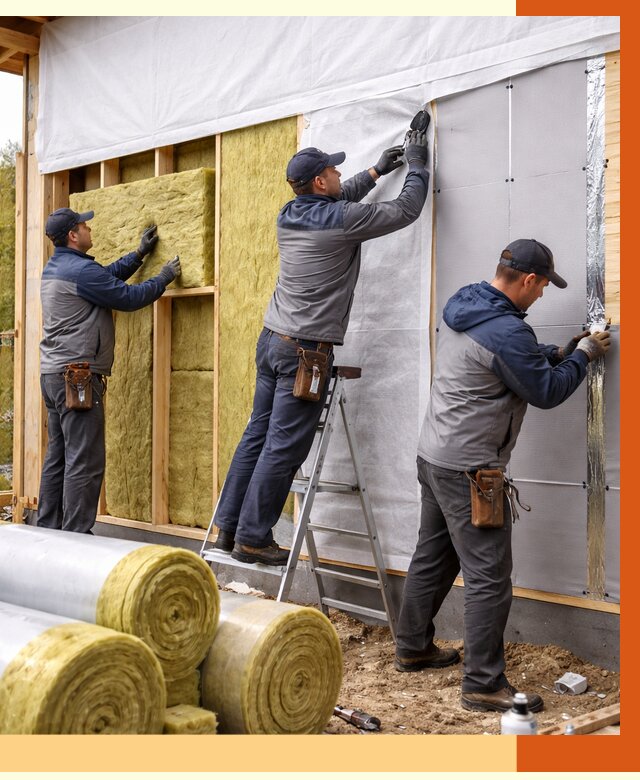 Утепление каркасного дома в Ачинске от 4255 руб./м2 — профессионально | ТепломастерЧнс