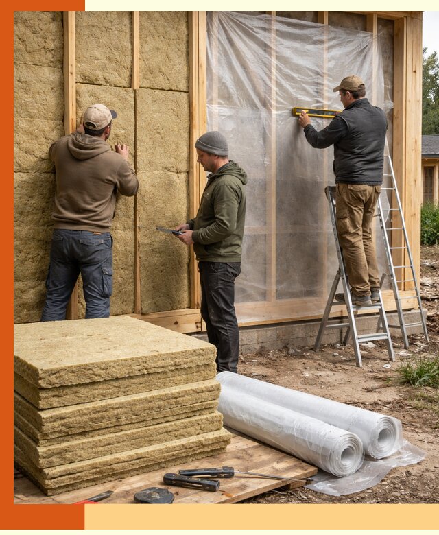 Утепление каркасного дома в Ачинске под ключ с гарантией качества