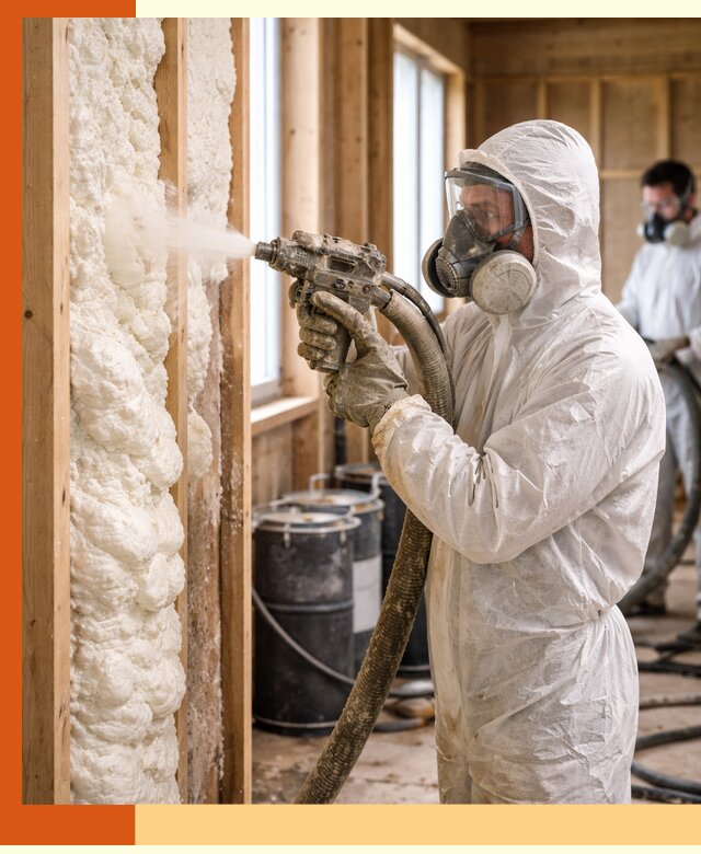 Утепление каркасного дома пенополиуретаном в Ачинске