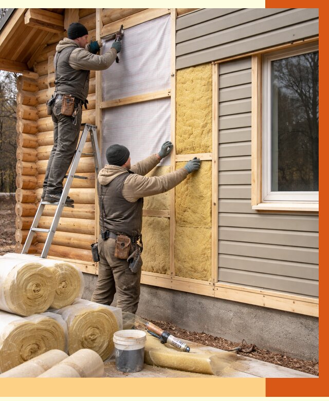 Утепление деревянного дома в Ачинске от 6281 руб./м2 — заказать работы | ТепломастерЧнс