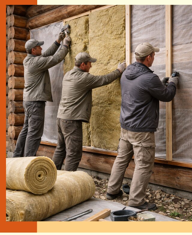 Утепление деревянного дома в Ачинске эффективными технологиями