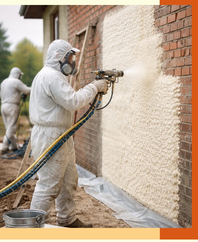 Утепление кирпичного дома ППУ в Ачинске под ключ от 6585 руб. | ТепломастерЧнс