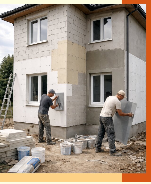 Утепление дома из газобетона в Ачинске от 4255 руб./м² — заказать у ТепломастерЧнс