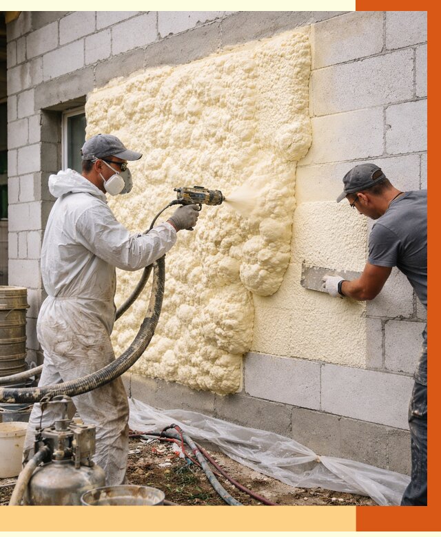 Утепление дома из газобетона ППУ в Ачинске от 4862 руб./м² под ключ | ТепломастерЧнс