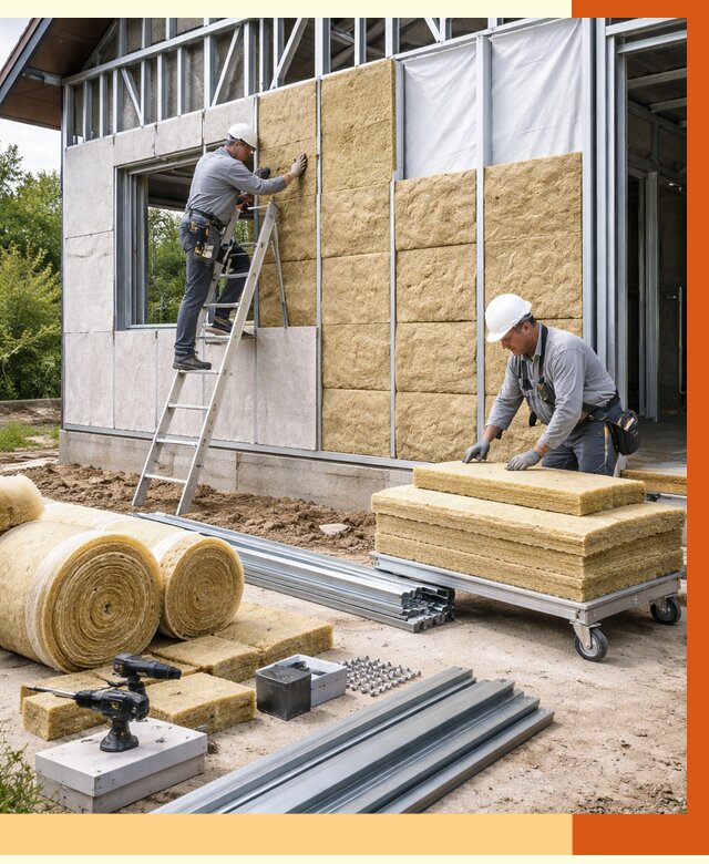 Утепление дома из ЛСТК в Ачинске от 5268 руб./м² — профессионально | ТепломастерЧнс