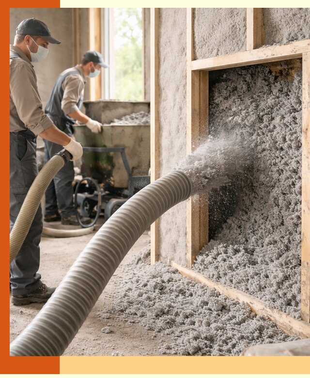 Утепление коттеджа эковатой в Ачинске с гарантией качества