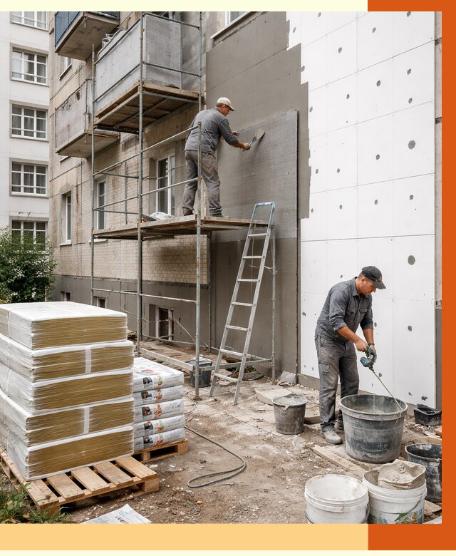 Утепление квартиры снаружи в Ачинске от 6230 руб/м2 под ключ | ТепломастерЧнс