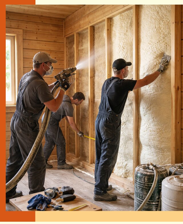 Утепление бани пенополиуретаном (ППУ) в Ачинске