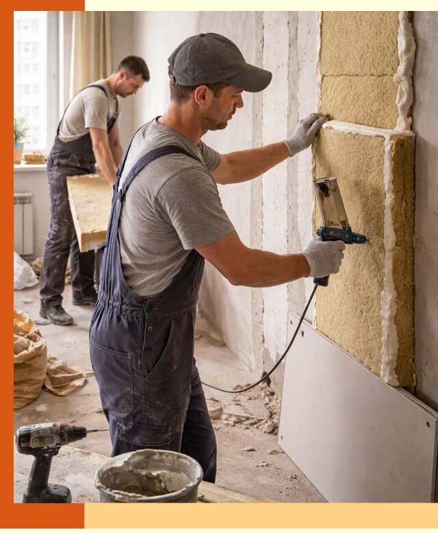 Утепление стен изнутри в Ачинске — качественно и эффективно