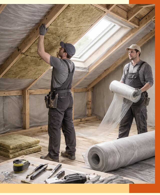 Утепление крыши изнутри мансарды в Ачинске от 4255 руб./м² | ТепломастерЧнс