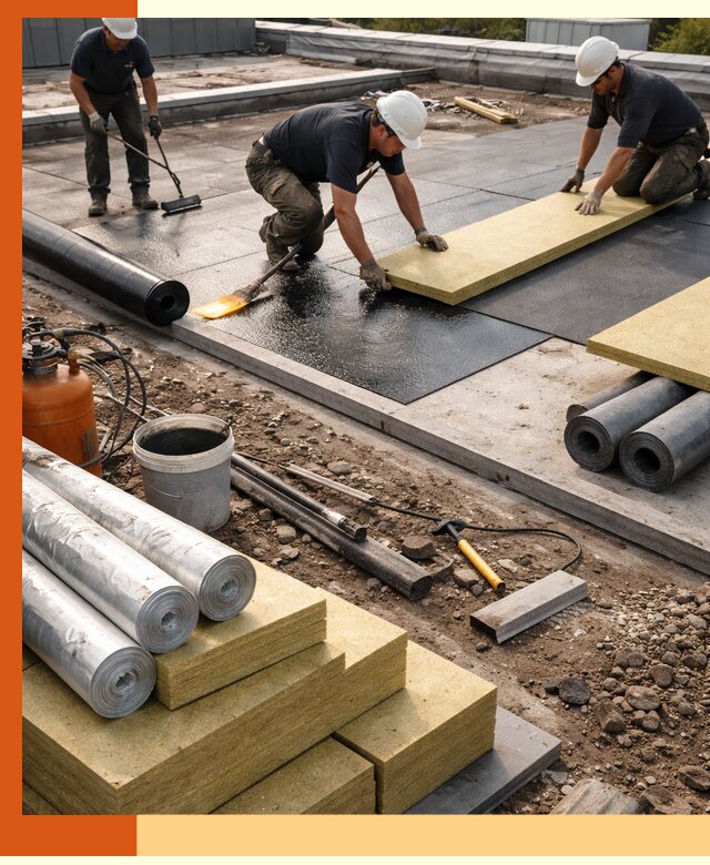 Утепление плоской крыши в Ачинске — надежная теплоизоляция и герметизация