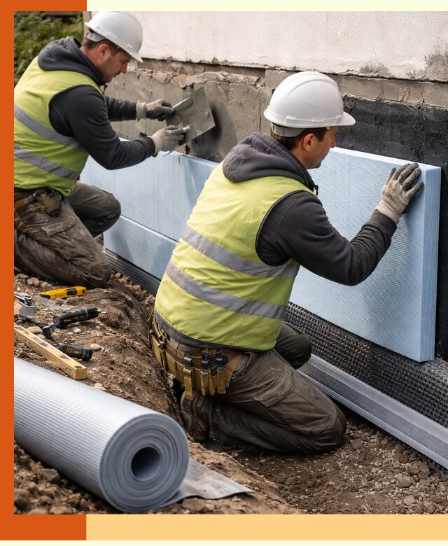 Утепление фундамента снаружи в Ачинске — профессиональная теплоизоляция