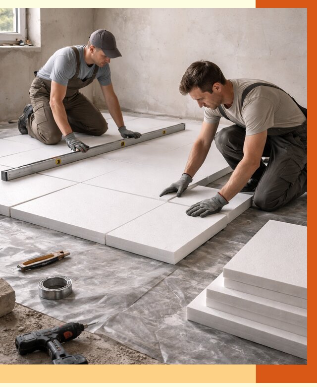 Утепление бетонного пола в Ачинске от 2533 руб/м2 — монтаж и цена | ТепломастерЧнс