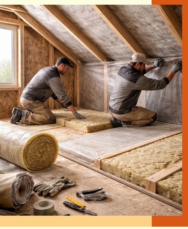 Утепление чердака в Ачинске от 7598 руб/м² — теплоизоляция и комплексное утепление под ключ | ТепломастерЧнс