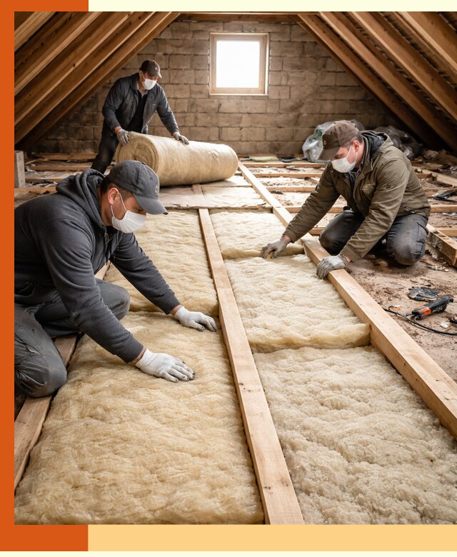 Утепление чердака в Ачинске — профессиональная теплоизоляция кровли