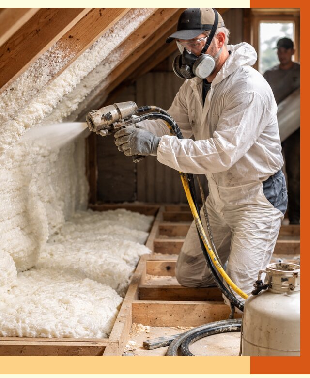 Утепление чердака ППУ в Ачинске от 8732 руб./м2 — услуга под ключ | ТепломастерЧнс