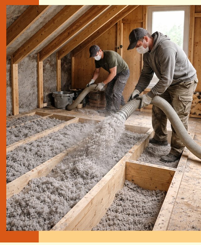 Утепление мансарды эковатой в Ачинске с гарантией качества