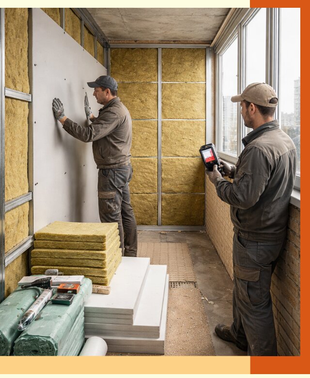 Утепление балкона в Ачинске от 4559 руб. под ключ | ТепломастерЧнс