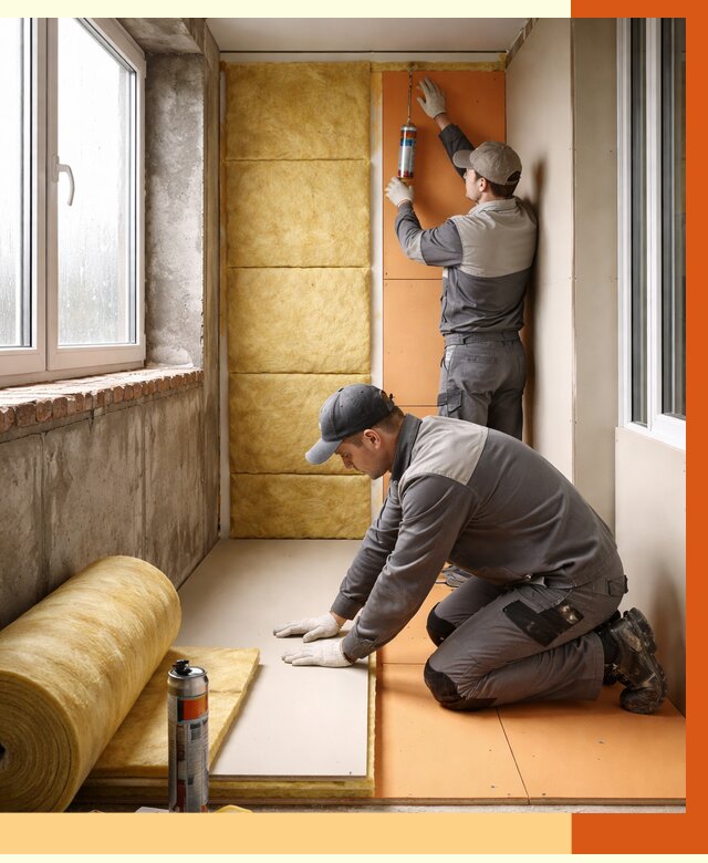 Утепление лоджии под ключ в Ачинске от 6585 руб/м2 — комплексное решение | ТепломастерЧнс