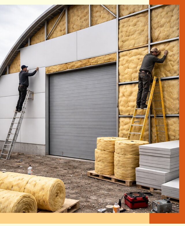 Утепление ангара пенополиуретаном в Ачинске от 7294 руб./м² — комплекс от ТепломастерЧнс