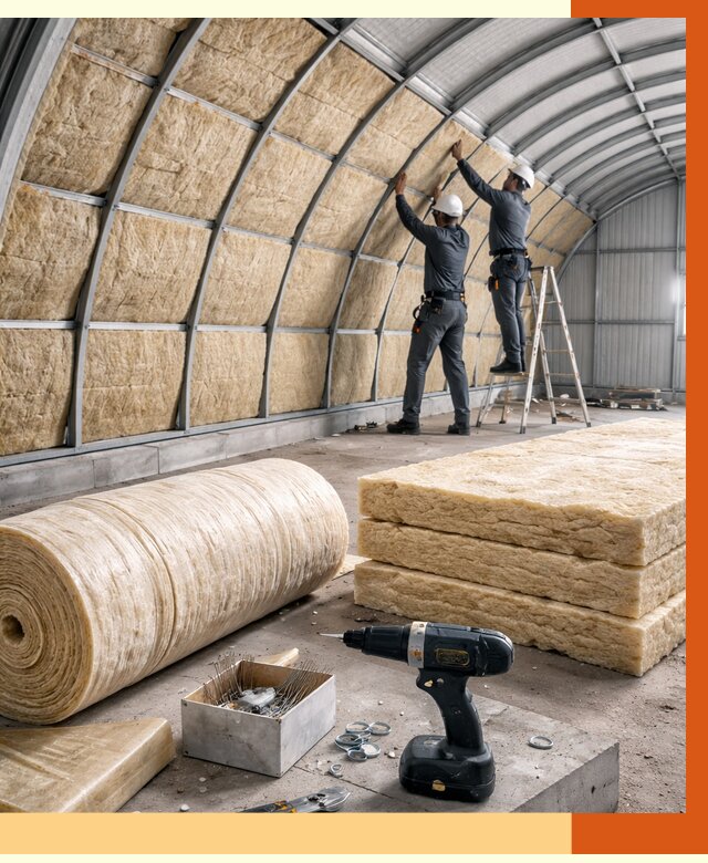 Утепление арочного ангара в Ачинске от 3242 руб./м2 под ключ | ТепломастерЧнс