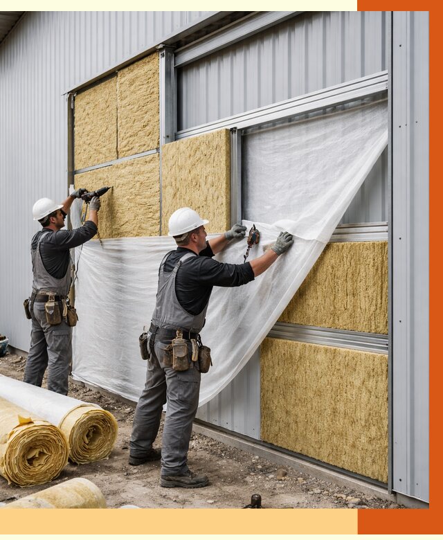 Утепление металлического склада в Ачинске от 4559 руб/м2 — комплексное утепление под ключ | ТепломастерЧнс