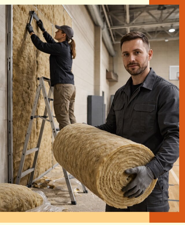 Утепление спортзала в Ачинске от 7598 руб/м2 — комплексное утепление под ключ | ТепломастерЧнс