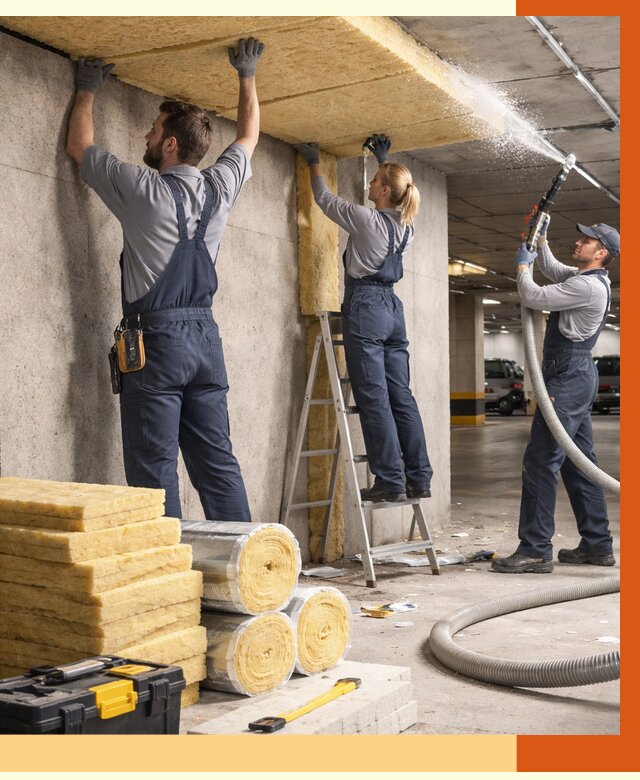 Утепление паркинга в Ачинске от 6888 руб./м2 — работы под ключ | ТепломастерЧнс