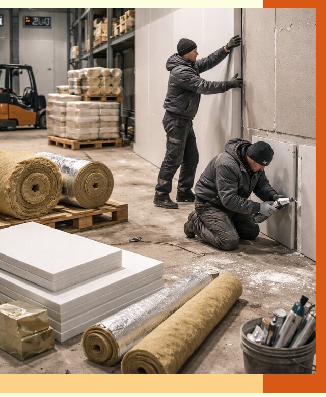 Утепление холодного склада в Ачинске от 8611 руб/м2 — комплексное под ключ | ТепломастерЧнс