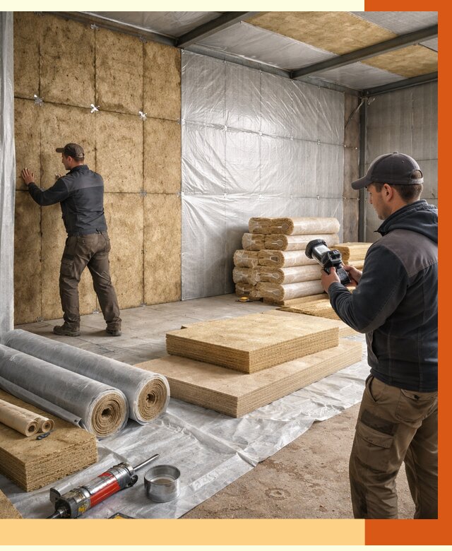 Утепление теплого склада в Ачинске под ключ от 11650 руб/м² | ТепломастерЧнс