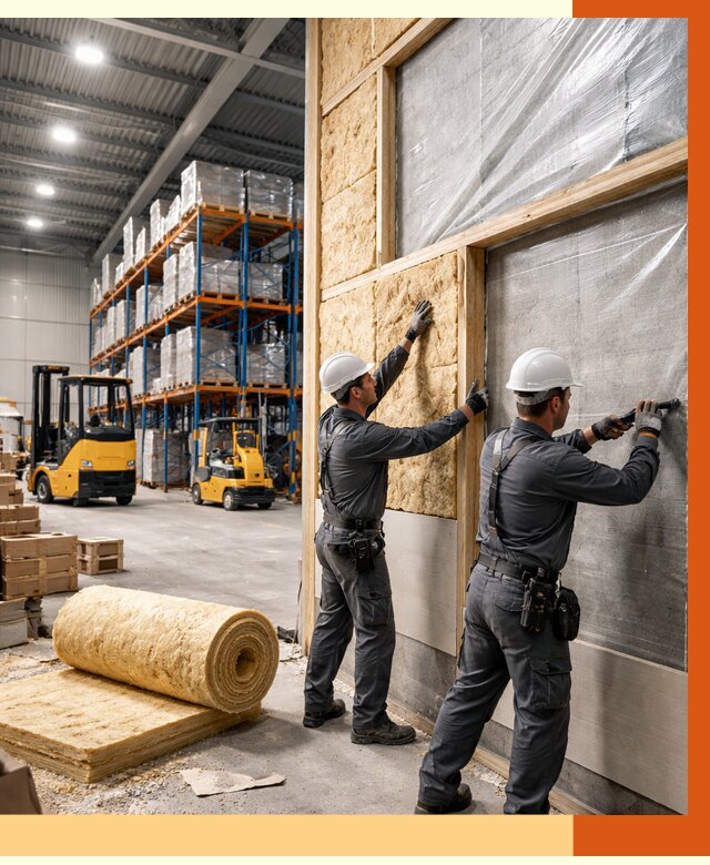 Утепление склада с техникой в Ачинске от 4255 руб./м2 — комплексно под ключ | ТепломастерЧнс