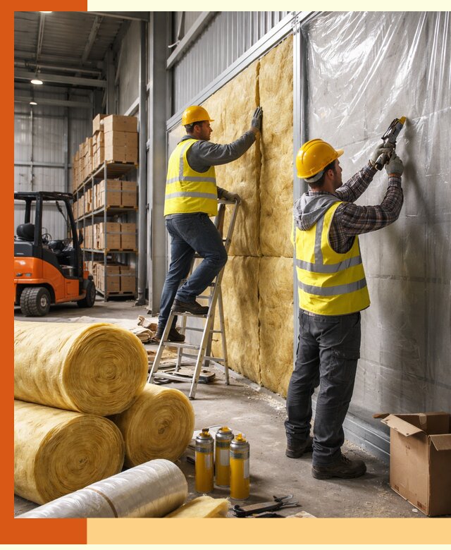 Утепление склада с техникой в Ачинске под ключ