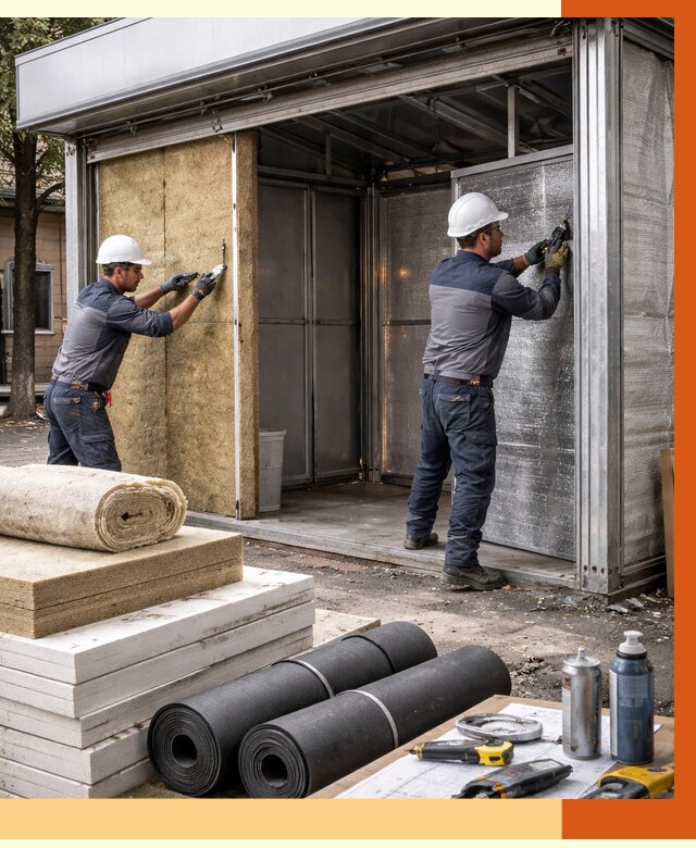 Утепление павильона шаурма в Ачинске под ключ от 1216 руб. за м² | ТепломастерЧнс