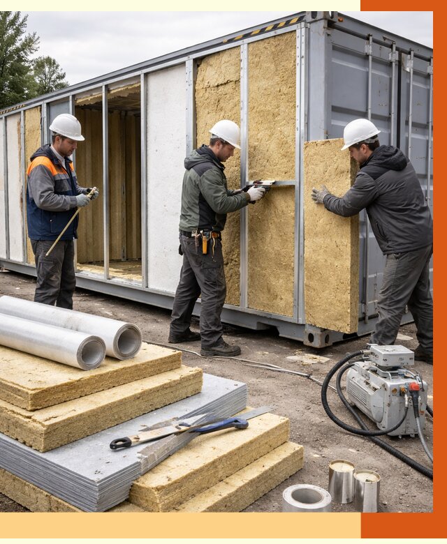 Утепление морского контейнера в Ачинске от 3799 руб. под ключ | ТепломастерЧнс