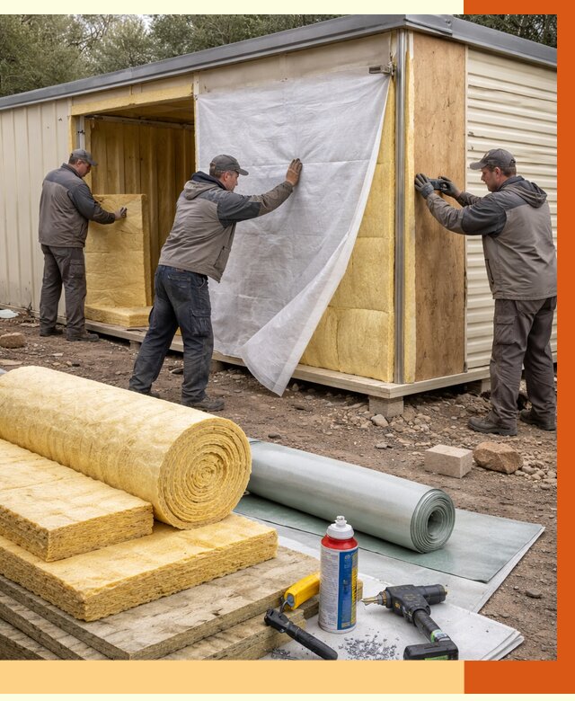 Утепление строительной бытовки в Ачинске от 12663 руб. под ключ | ТепломастерЧнс