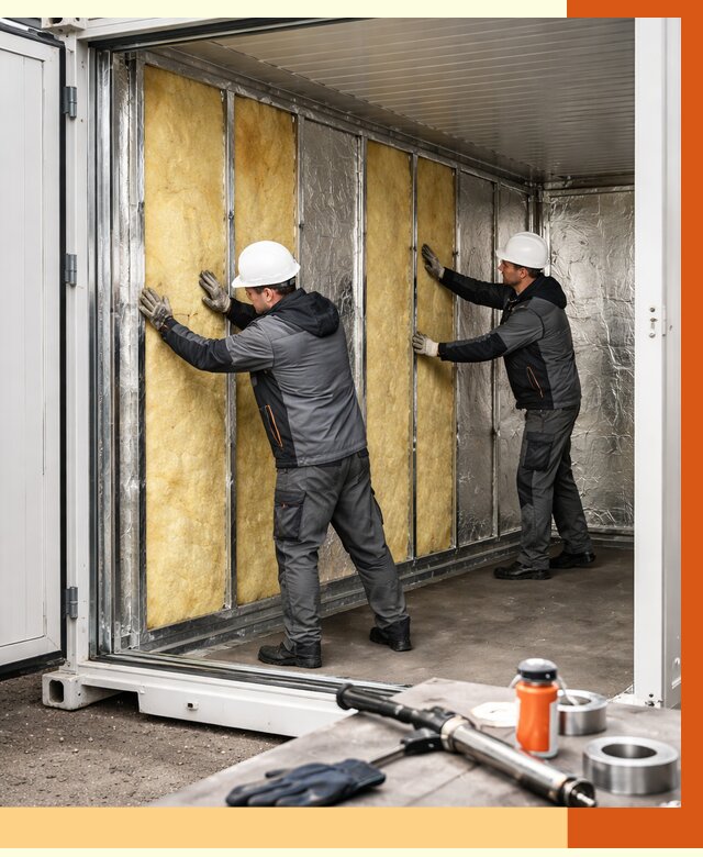 Утепление рефрижераторного контейнера в Ачинске от 45585 руб./м² | ТепломастерЧнс