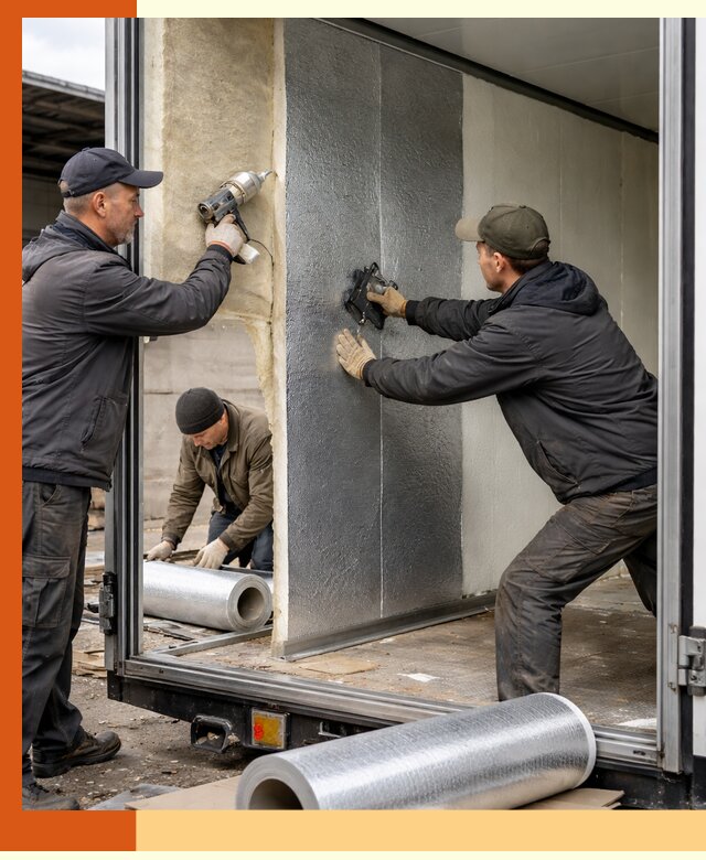 Утепление холодильного кузова в Ачинске — монтаж и теплоизоляция