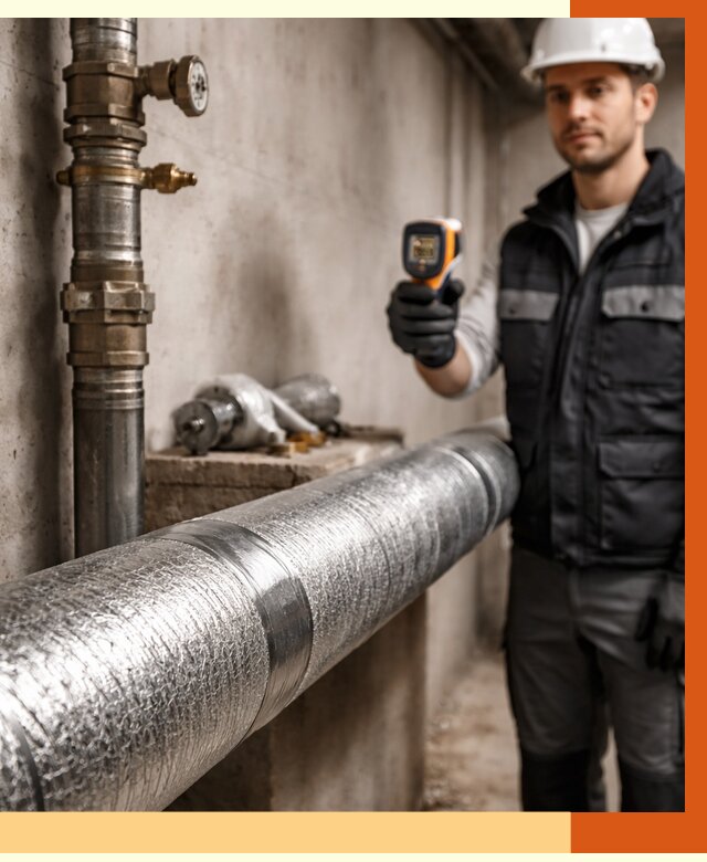 Утепление труб водоснабжения в Ачинске от 8611 руб. за м² — услуги ТепломастерЧнс