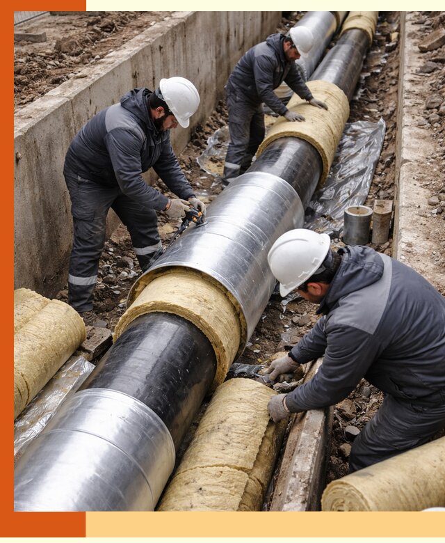 Утепление теплотрассы в Ачинске: утеплительные работы и материалы