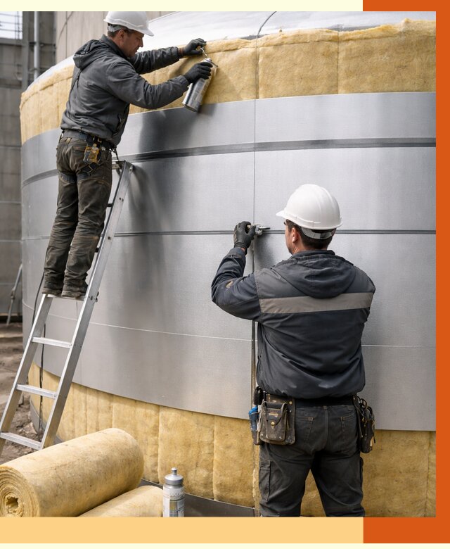 Утепление цистерны в Ачинске пенополиуретаном от 14689 руб. под ключ | ТепломастерЧнс