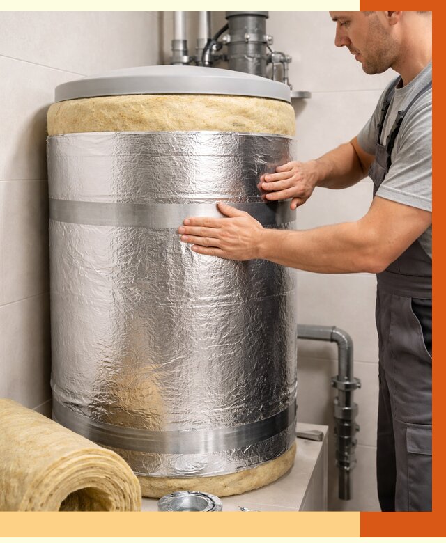 Утепление бойлера в Ачинске от 4559 руб. под ключ | Утепление ППУ | ТепломастерЧнс