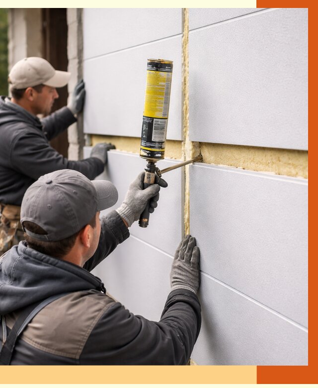 Утепление сэндвич панелей ППУ в Ачинске от 4255 руб. за м2 | ТепломастерЧнс