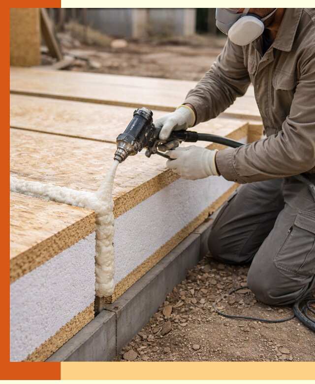 Утепление СИП-панелей пенополиуретаном (ППУ) в Ачинске