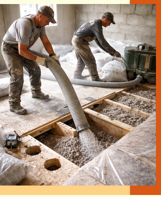 Заполнение пустот перекрытий в Ачинске от 4559 руб. под ключ | ТепломастерЧнс