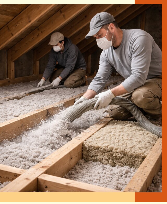 Заполнение полостей чердачного перекрытия в Ачинске от 4559 руб. | ТепломастерЧнс