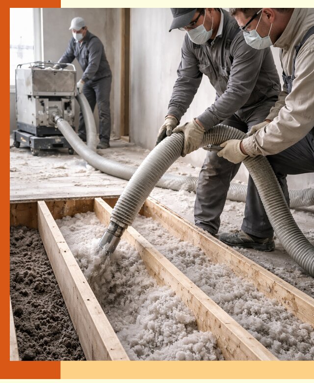 Заполнение полостей межэтажного перекрытия в Ачинске эффективно и герметично