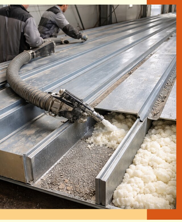 Заполнение пустот кровельных панелей в Ачинске от 7294 руб. под ключ | ТепломастерЧнс