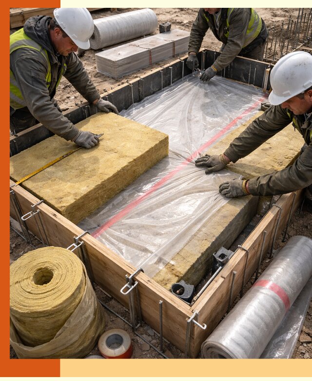 Теплоизоляция опалубки для строительства в Ачинске