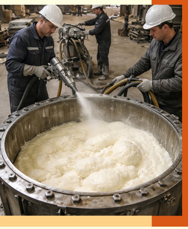 Заливка ППУ в емкости в Ачинске от 7344 руб. — утепление емкости под ключ | ТепломастерЧнс