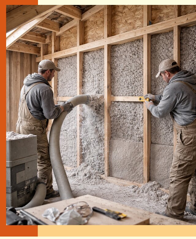 Утепление эковатой стен, потолков и перекрытий в Ачинске